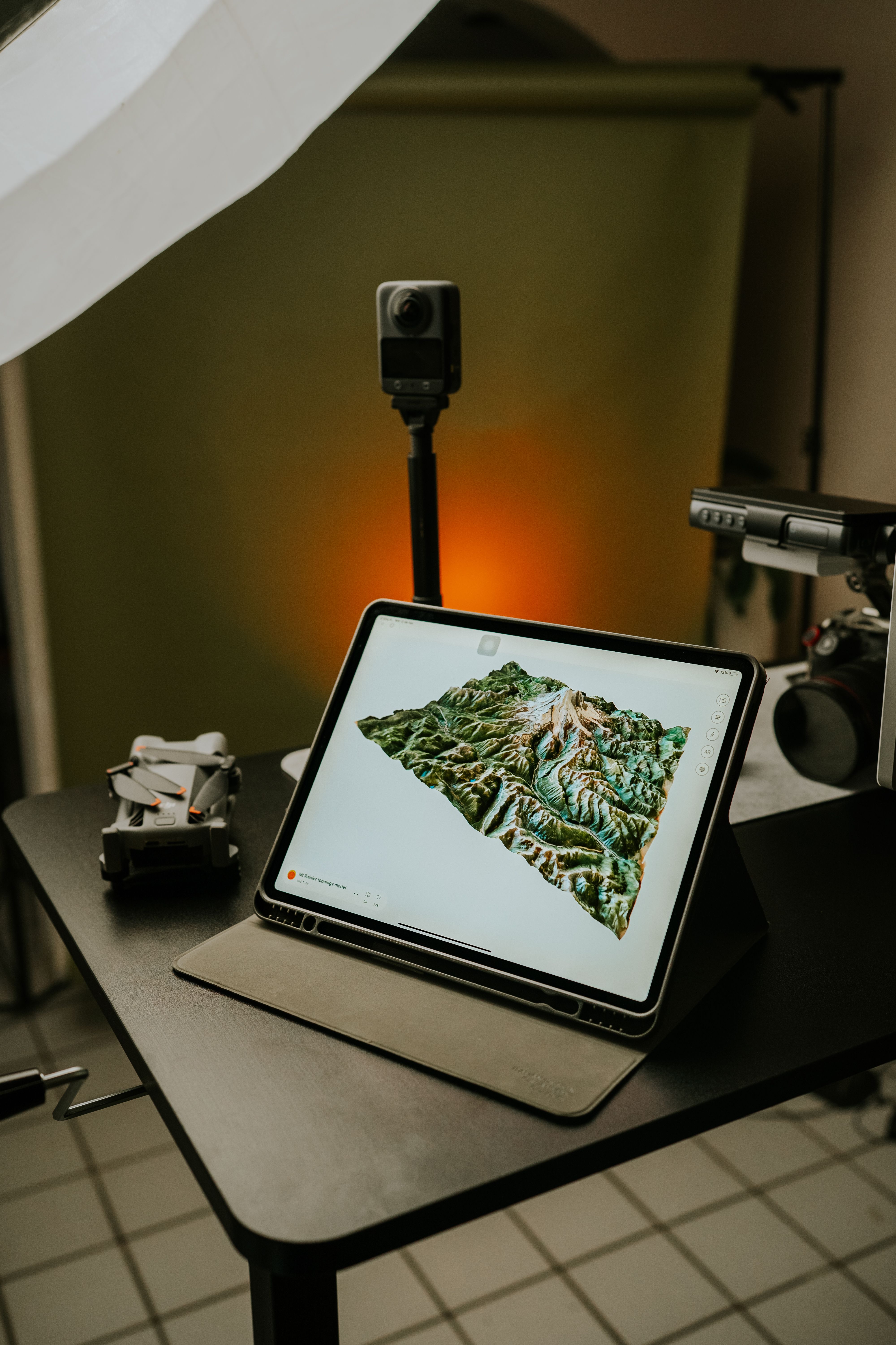 3D terrain model on tablet